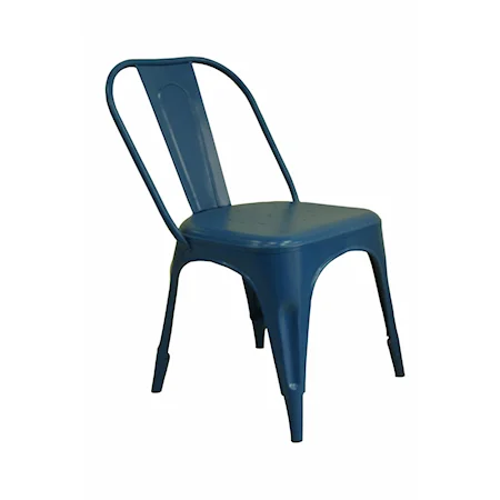 Blue Metal Chair - 2 pack